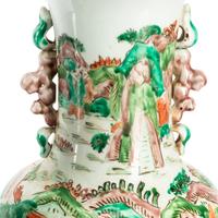 A Pair of Chinese Porcelain Baluster Vases