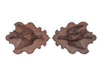 Two Black Forest Style Carved Game Plaques