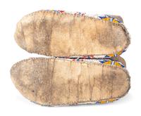Northern Plains Beaded Hide Moccasins