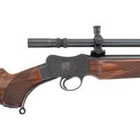 **C.C. Johnson Upgraded Engraved Martini Rifle in .218 Bee Improved with Unertl Scope