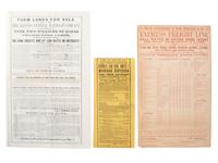 [RAILROADS]. A group of maps, pamphlets, broadsides, and other ephemera related to Illinois railroads, comprising: