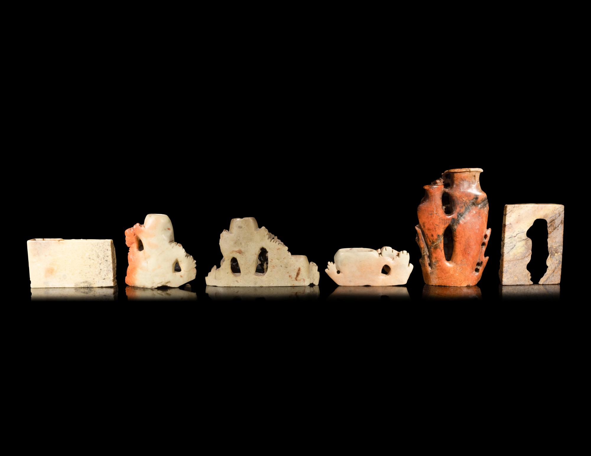 15 Chinese Carved Soapstone Articles