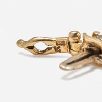 A 14K Yellow Gold and Diamond Bracelet