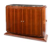 An Art Deco Rosewood Marble-Top Cabinet