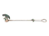 An Emilia Castillo Silver-Plate and Hardstone Figural Candle Snuffer