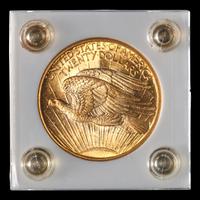 A 1908 Saint Gaudens $20 Gold Coin