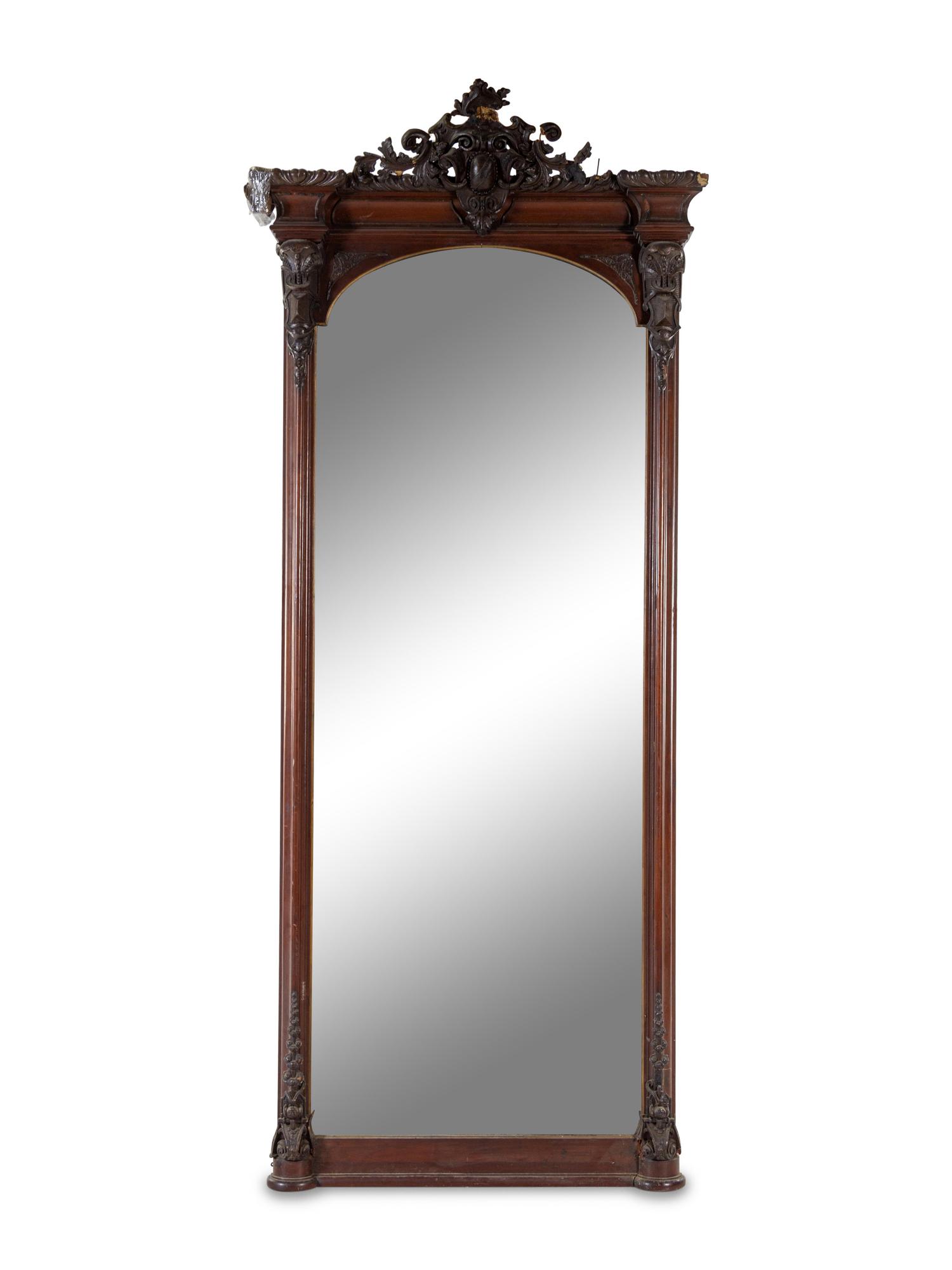 A Carved Victorian Pier Mirror
