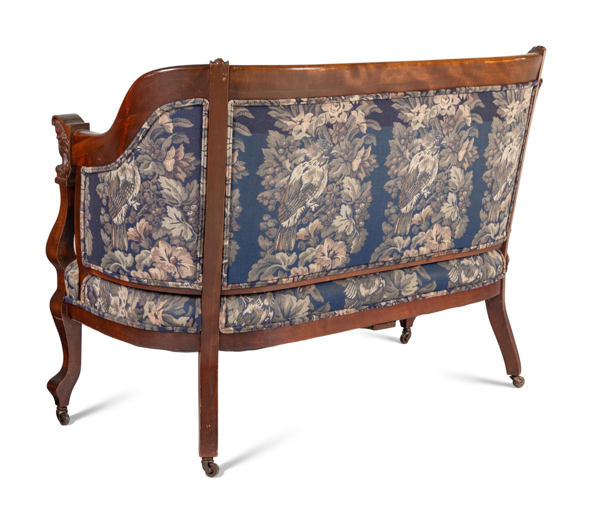 A Victorian Mahogany Three-Piece Seating Suite