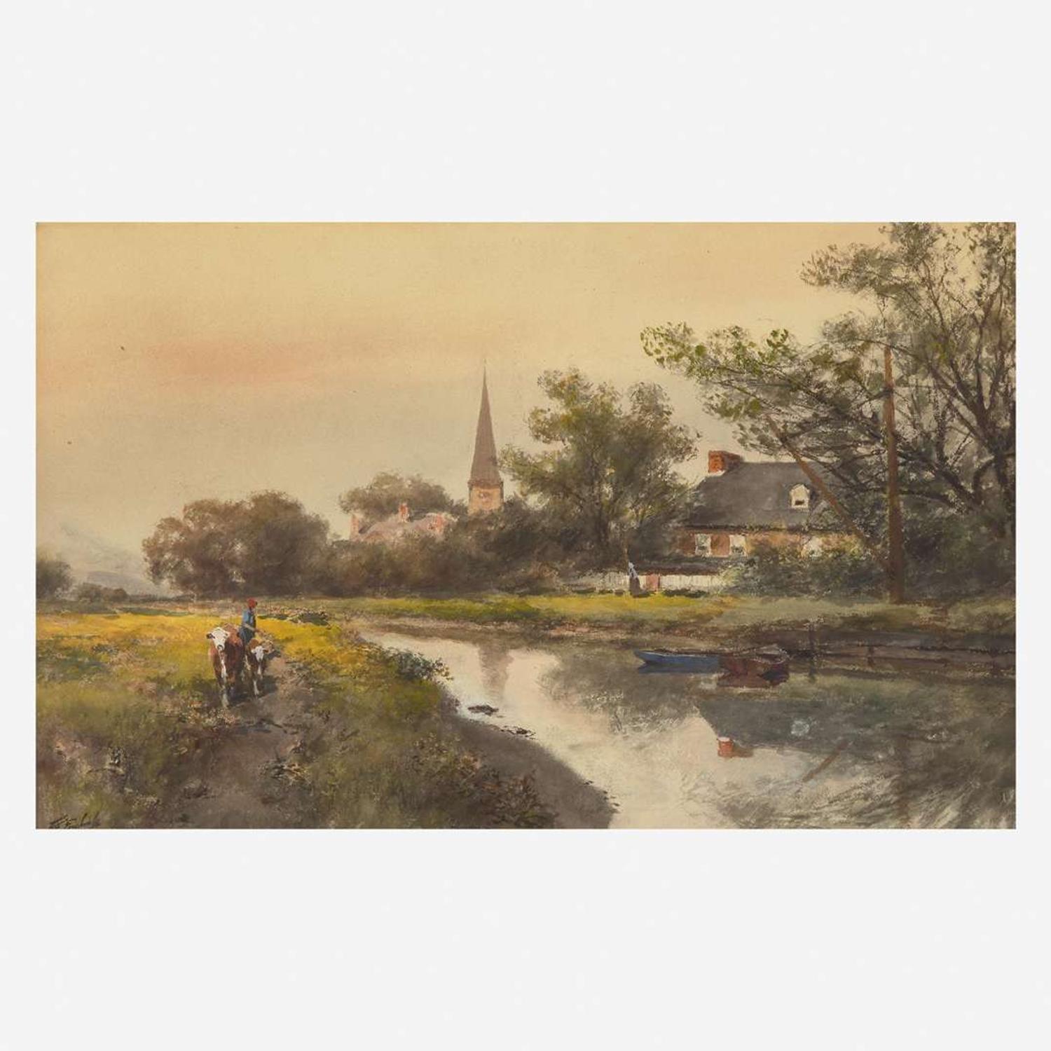 Frank F. English (American, 1854-1922) Untitled (Country Scene)