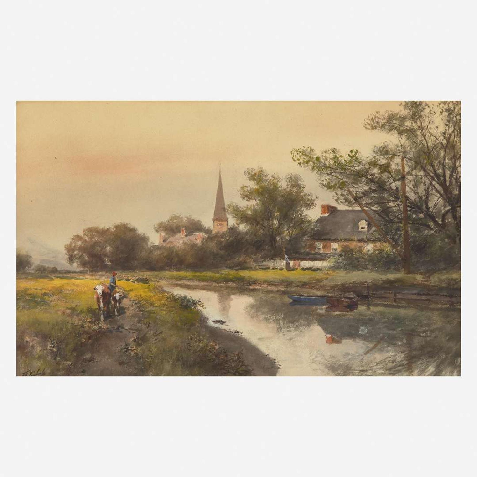 Frank F. English (American, 1854-1922) Untitled (Country Scene)