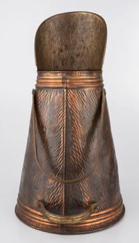 [WILD WEST SHOWS]. Buffalo Bill Cody copper coal scuttle. N.p., n.d.