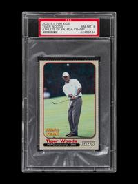 A Group of Six 2001 Tiger Woods Golf Cards