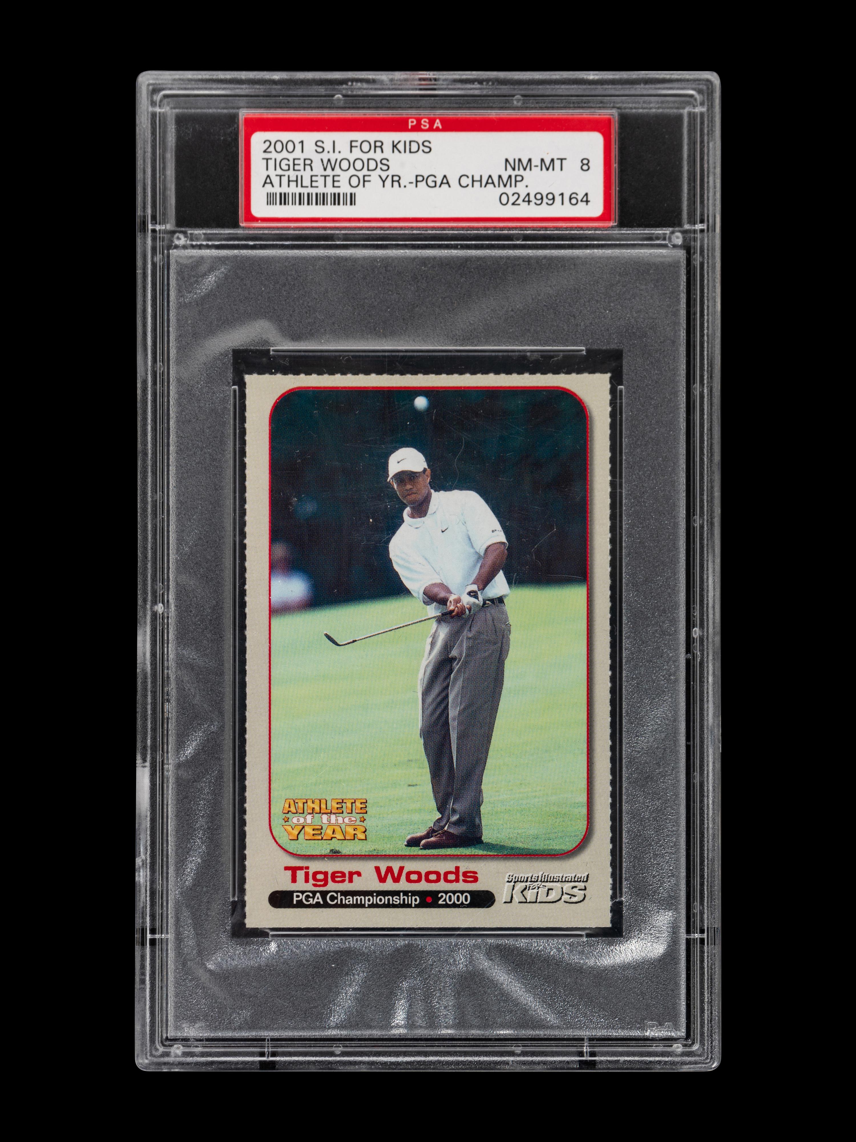 A Group of Six 2001 Tiger Woods Golf Cards