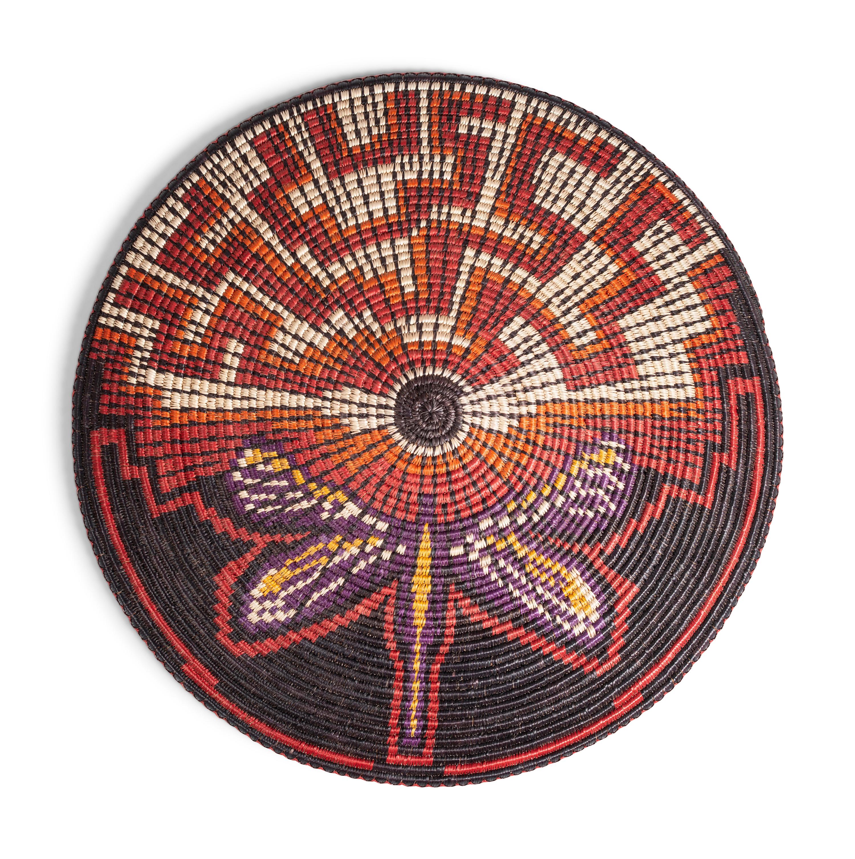 Dragonfly Dreams , Polychrome Basketry Tray