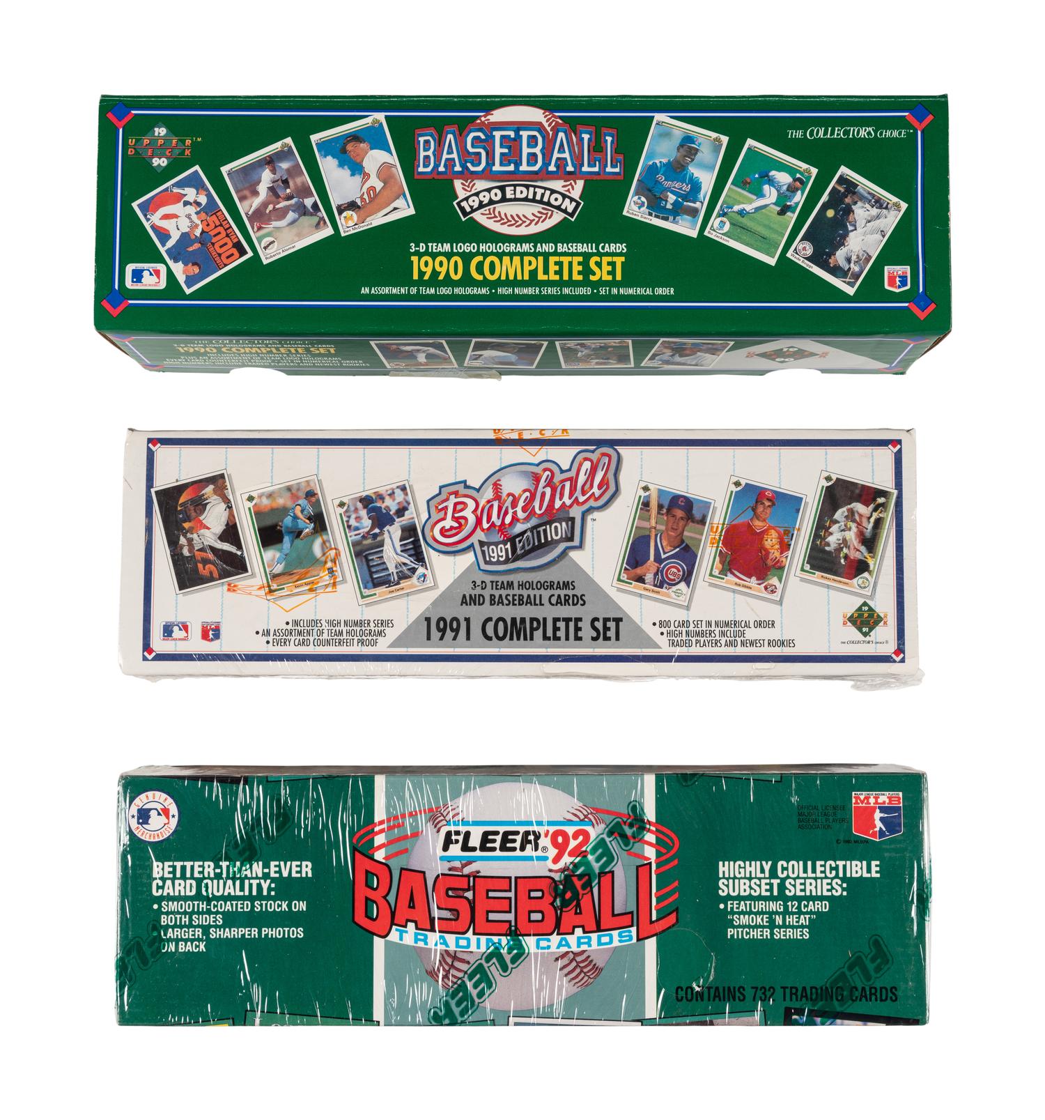 A Group of 13 Assorted 1980s-1990s Factory Baseball Card Sets