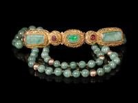 Six Chinese Hardstone Jewelry Articles