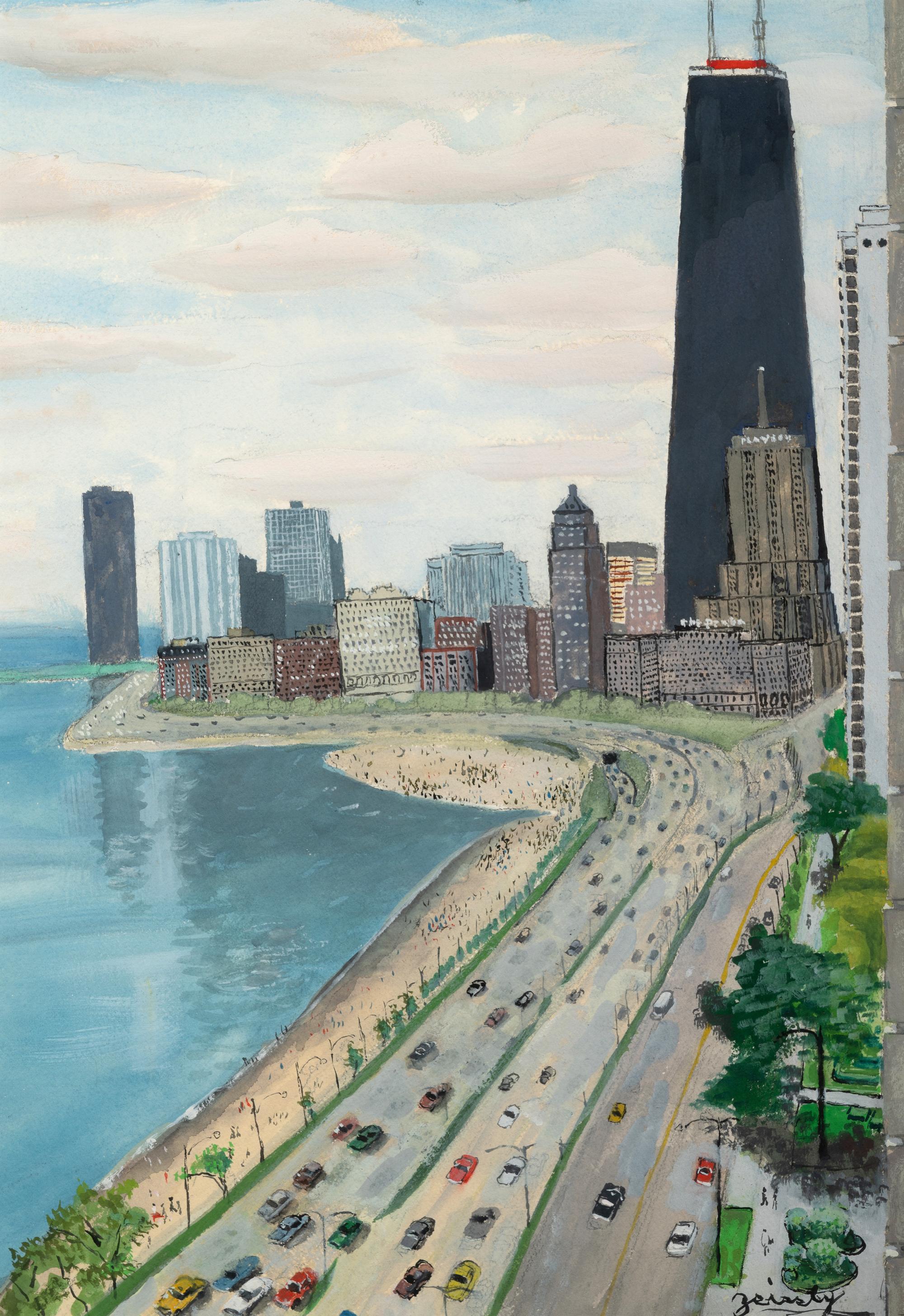 Untitled (Lake Shore Drive and Oak Street Beach, Chicago)