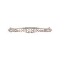 ART DECO, PLATINUM AND DIAMOND BAR BROOCH