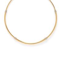 BICOLOR GOLD COLLAR NECKLACE