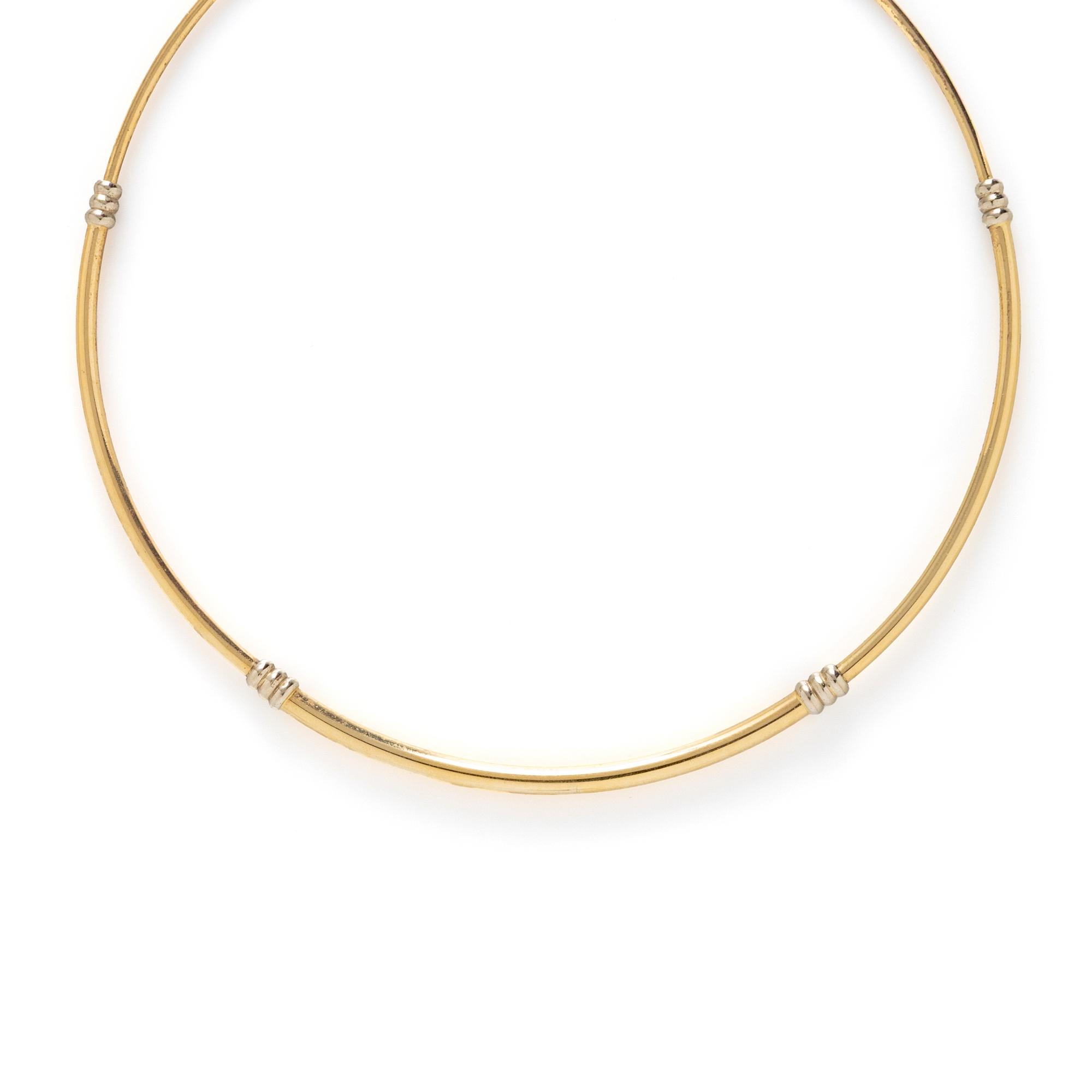 BICOLOR GOLD COLLAR NECKLACE