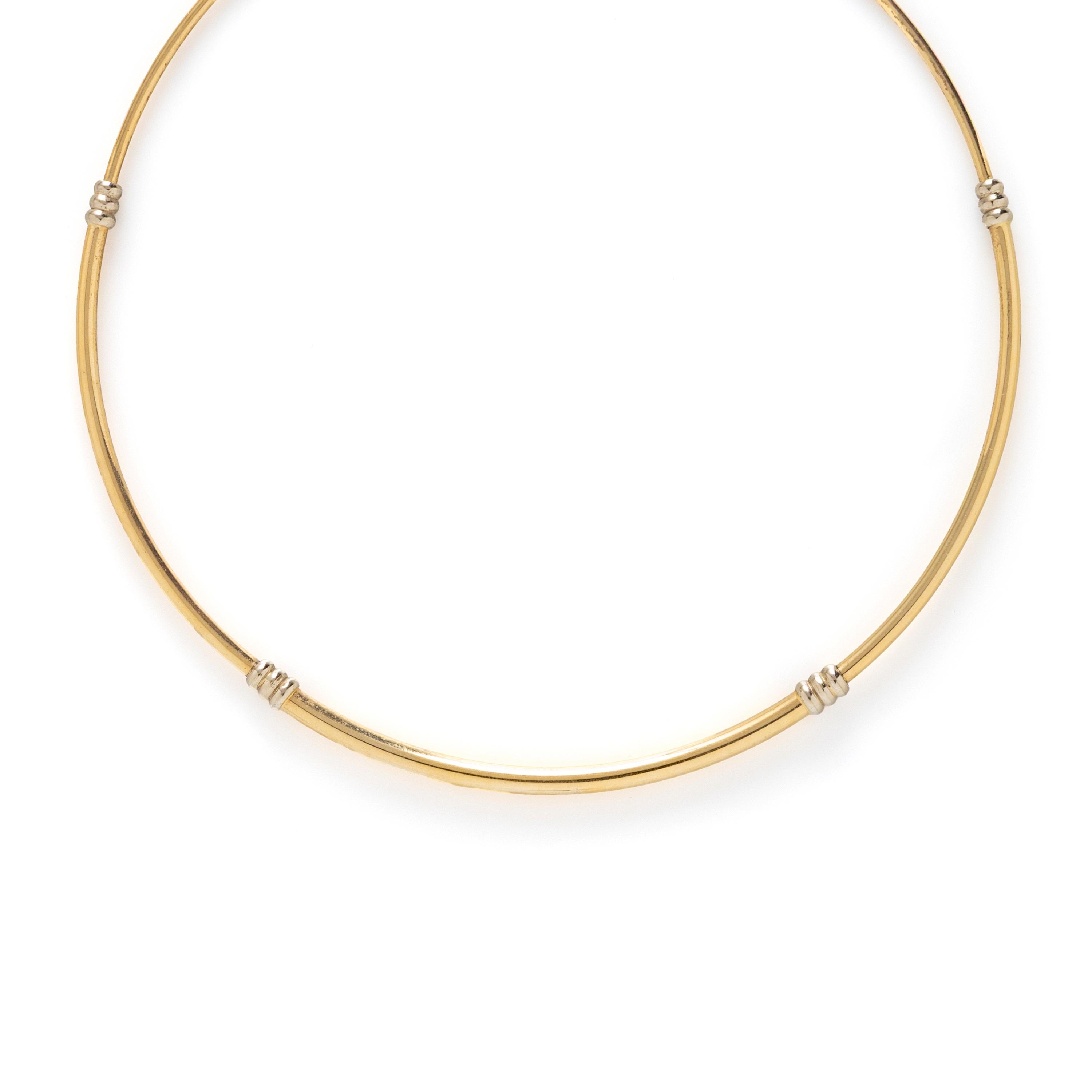 BICOLOR GOLD COLLAR NECKLACE