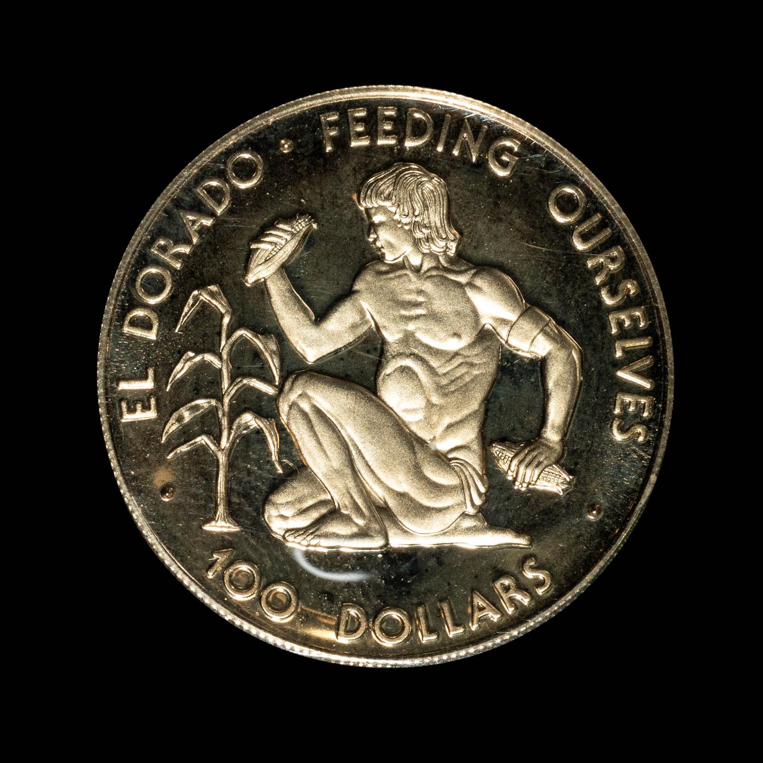 A 1977 Republic of Guyana Issued Franklin Mint Struck $100 Gold Proof