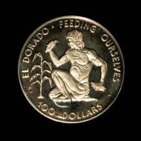 A 1977 Republic of Guyana Issued Franklin Mint Struck $100 Gold Proof