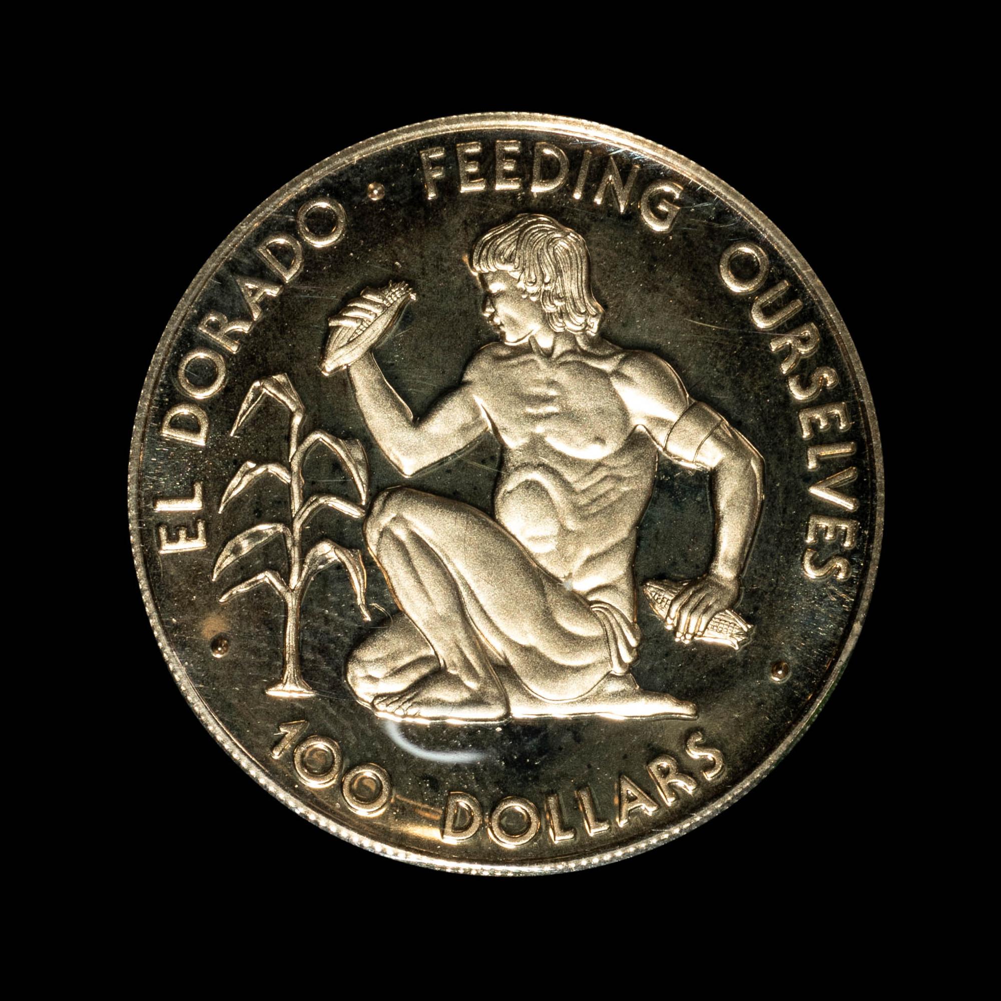 A 1977 Republic of Guyana Issued Franklin Mint Struck $100 Gold Proof