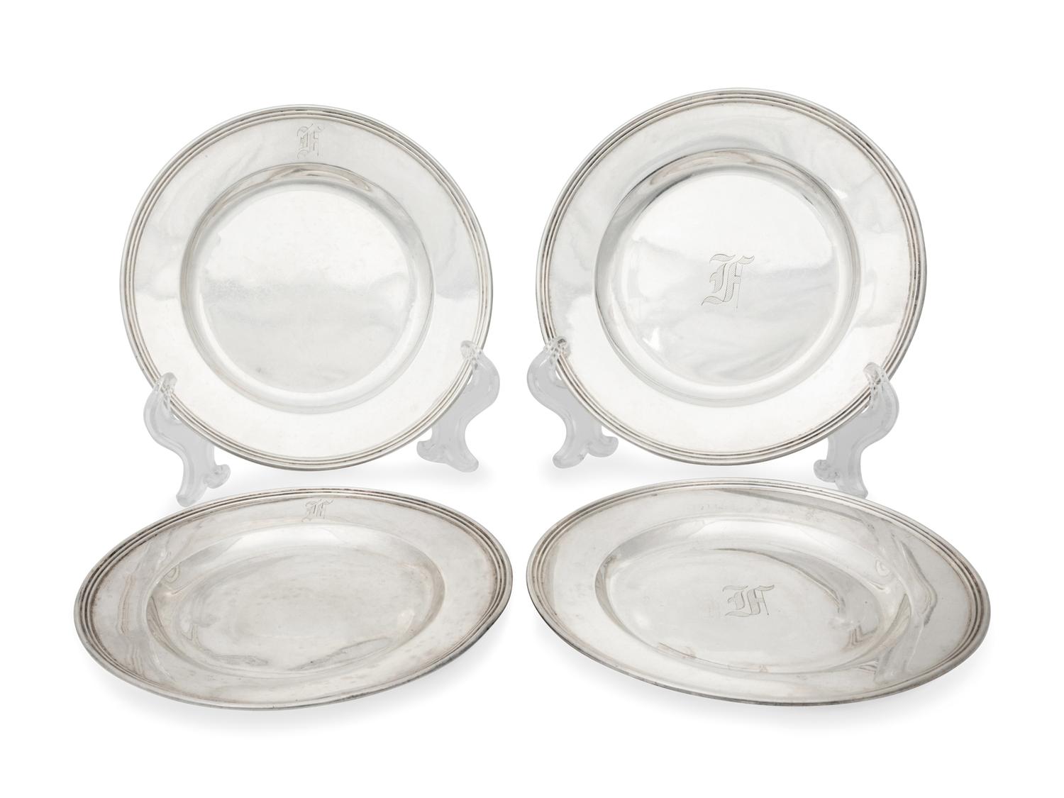 Eleven American Silver Small Plates