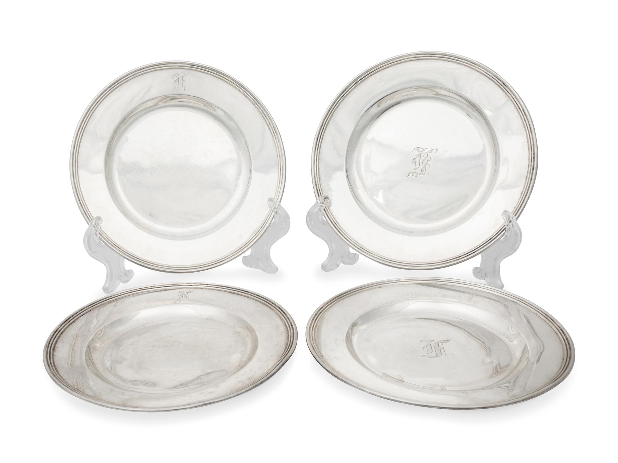 Eleven American Silver Small Plates
