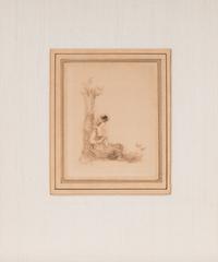 Jeune Fille Tricotant (Drawing for the Letter 'L'), 1879