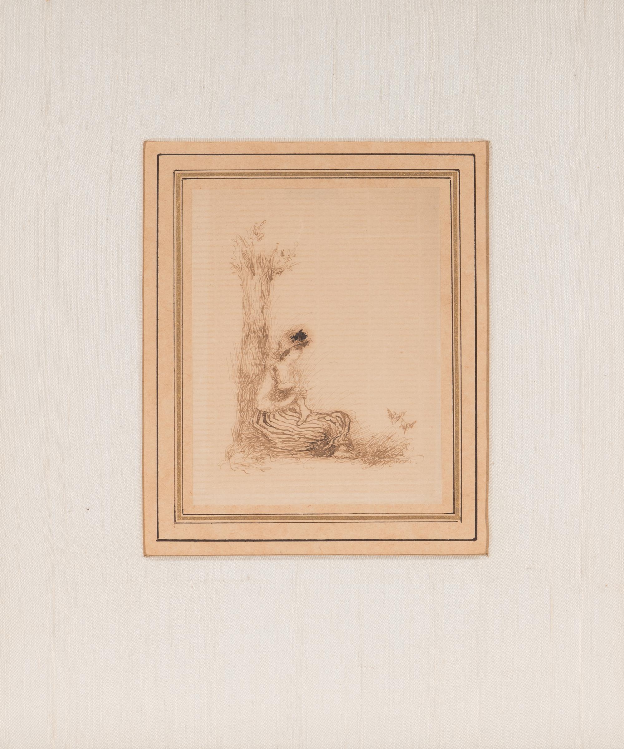 Jeune Fille Tricotant (Drawing for the Letter 'L'), 1879