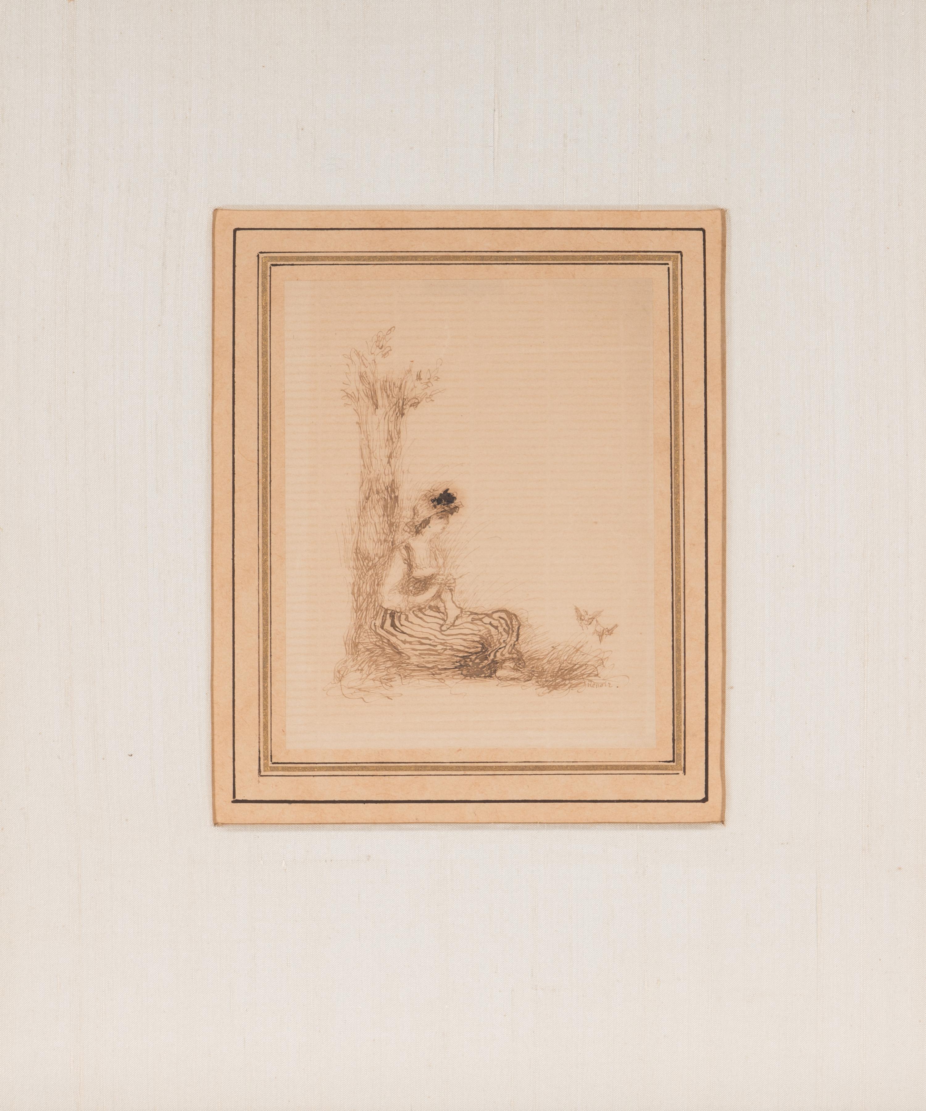 Jeune Fille Tricotant (Drawing for the Letter 'L'), 1879
