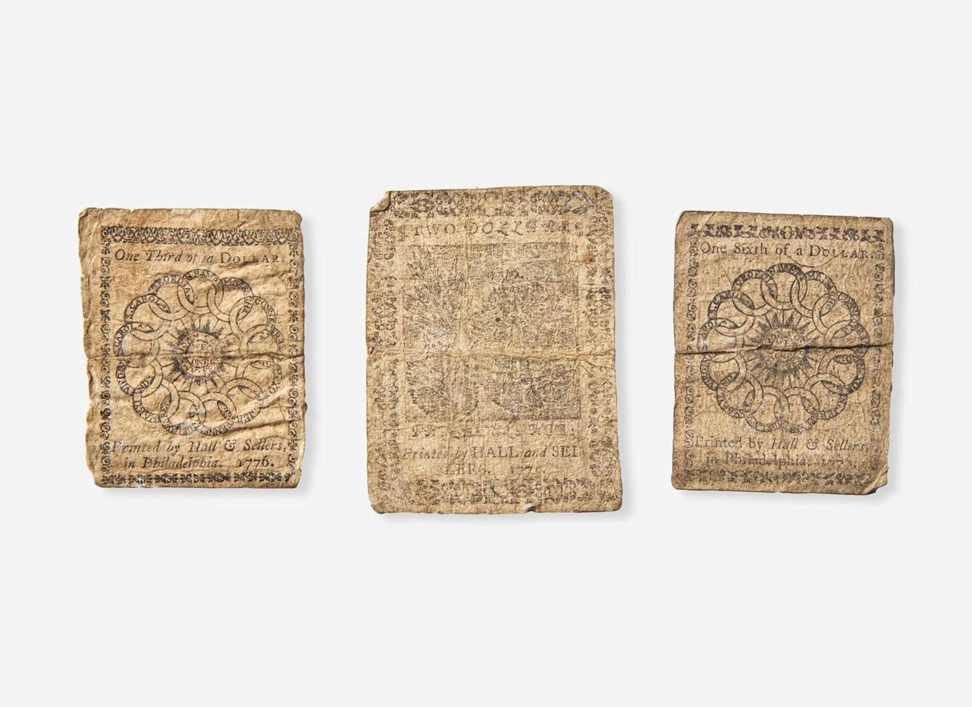 A tooled, dated and initialed leather pocketbook, belonging to Robert Morris, Sr. (1711-1750) and Robert Morris, Jr. (1734-1806), dated "1737"