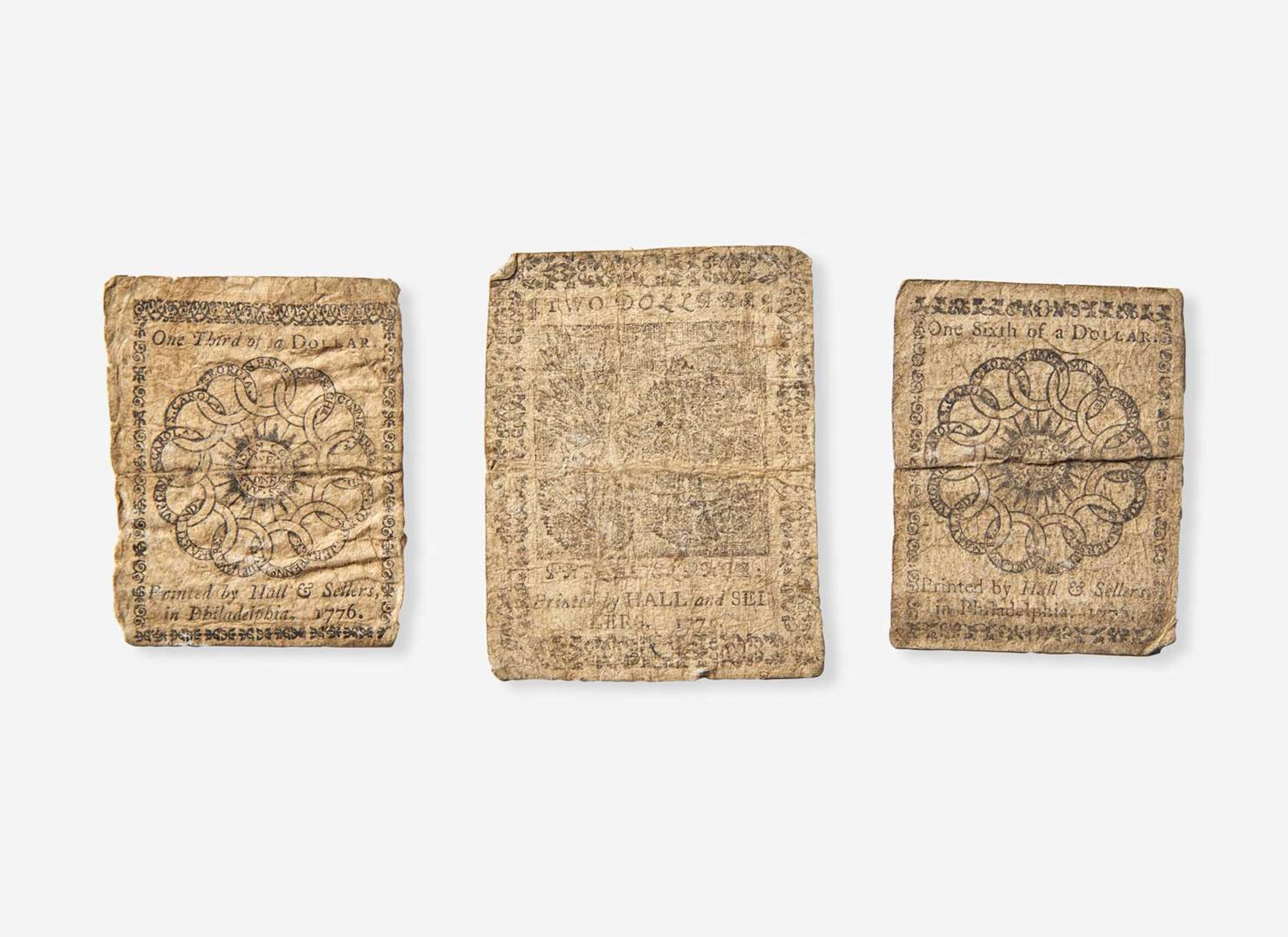 A tooled, dated and initialed leather pocketbook, belonging to Robert Morris, Sr. (1711-1750) and Robert Morris, Jr. (1734-1806), dated "1737"