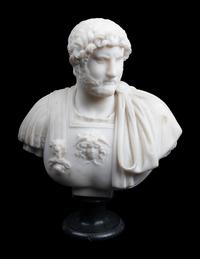 A Continental Marble Bust After the Antique