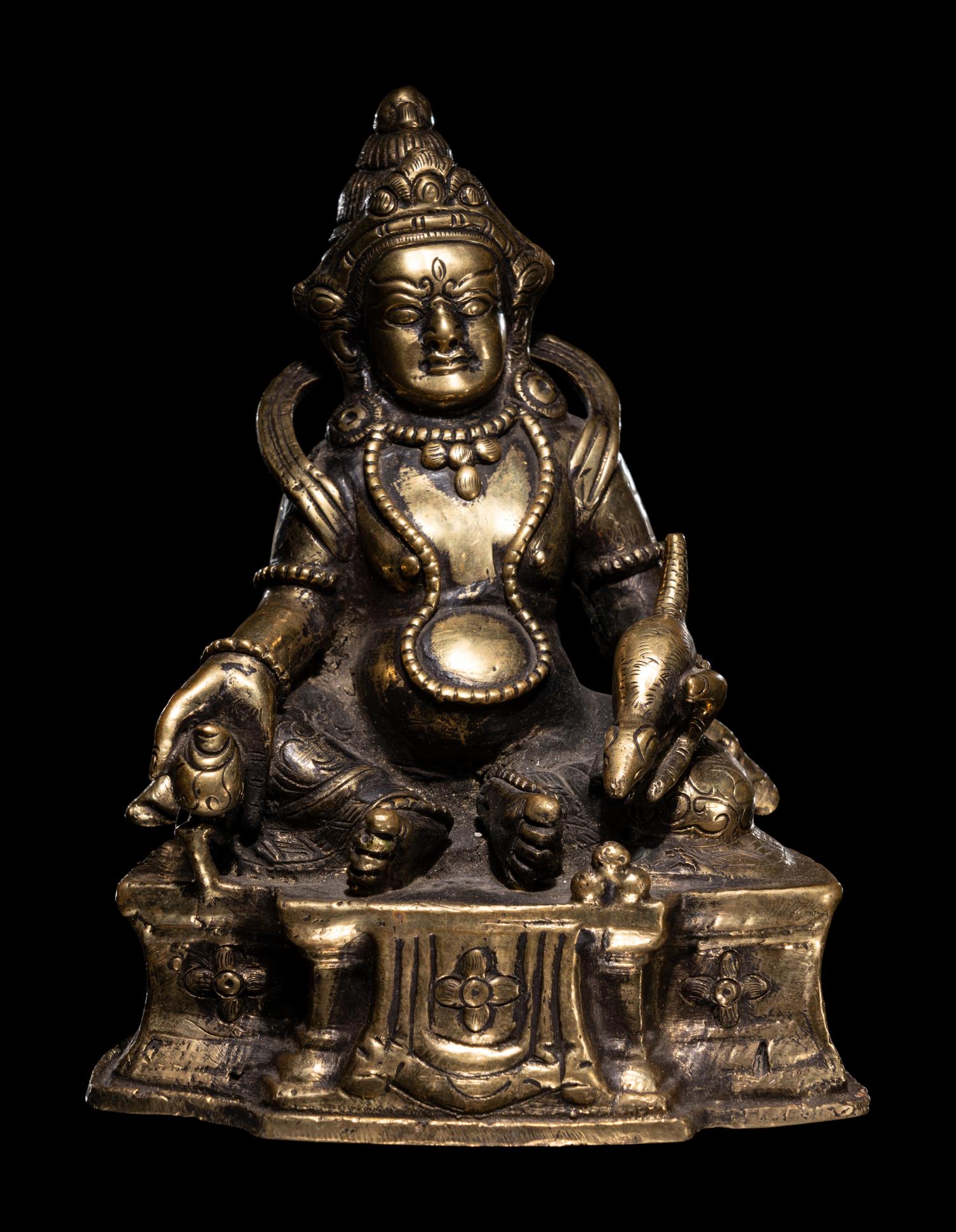 A Sino-Tibetan Gilt Bronze Figure of a Bodhisattva Vaisravana