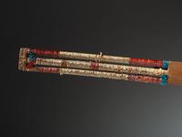 Eastern Dakota Quilled Pipe Stem, with Catlinite Bowl