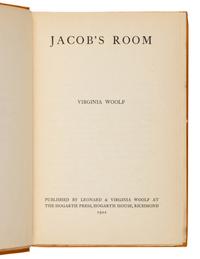 WOOLF, Virginia (1882-1941). Jacob's Room . Richmond: Leonard & Virginia Woolf at the Hogarth Press, 1922.
