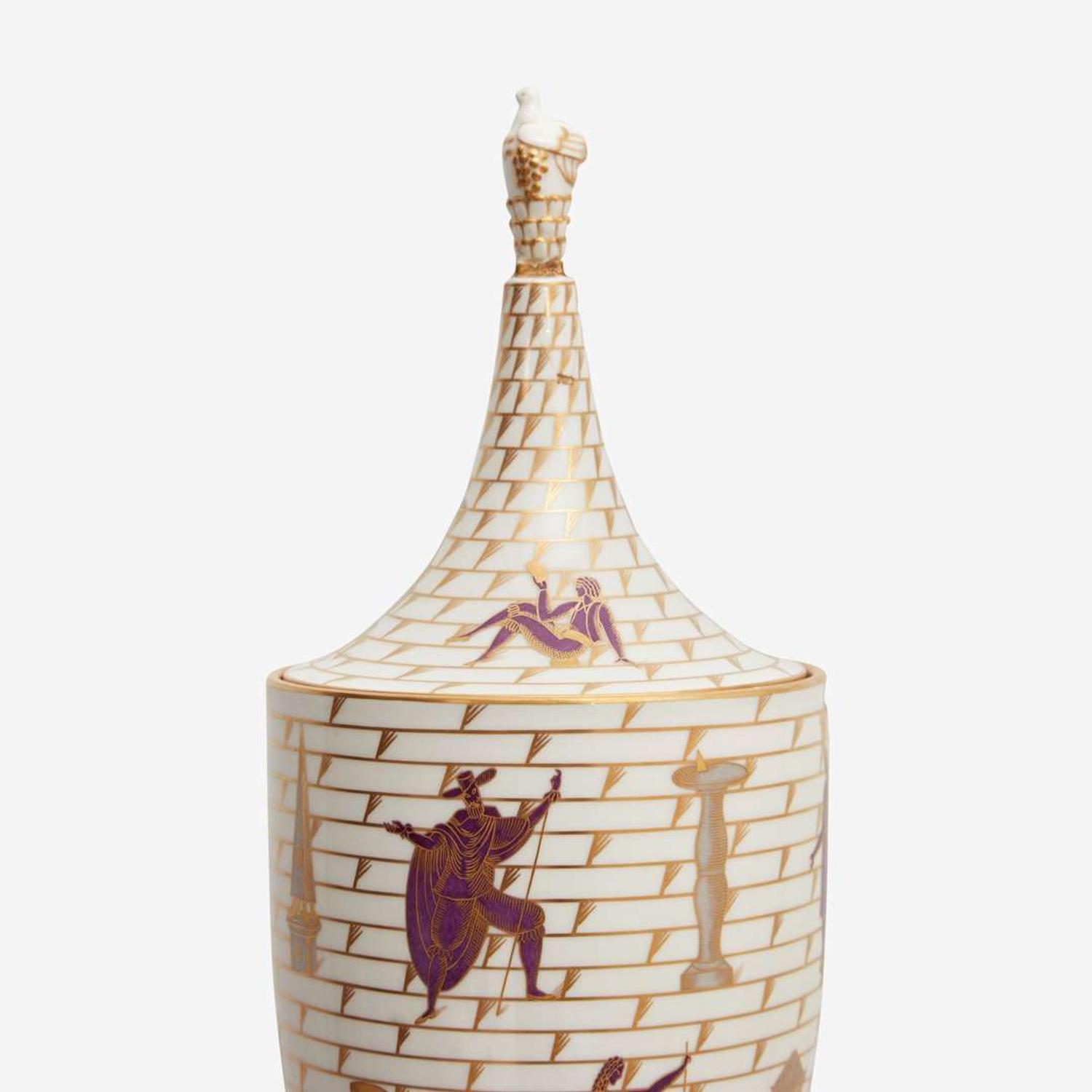 Gio Ponti "La Passeggiata Archeologica" Urn, Richard-Ginori, Italy, circa 1927