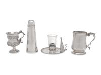 A Group of Four Georgian Silver Hollowware Articles