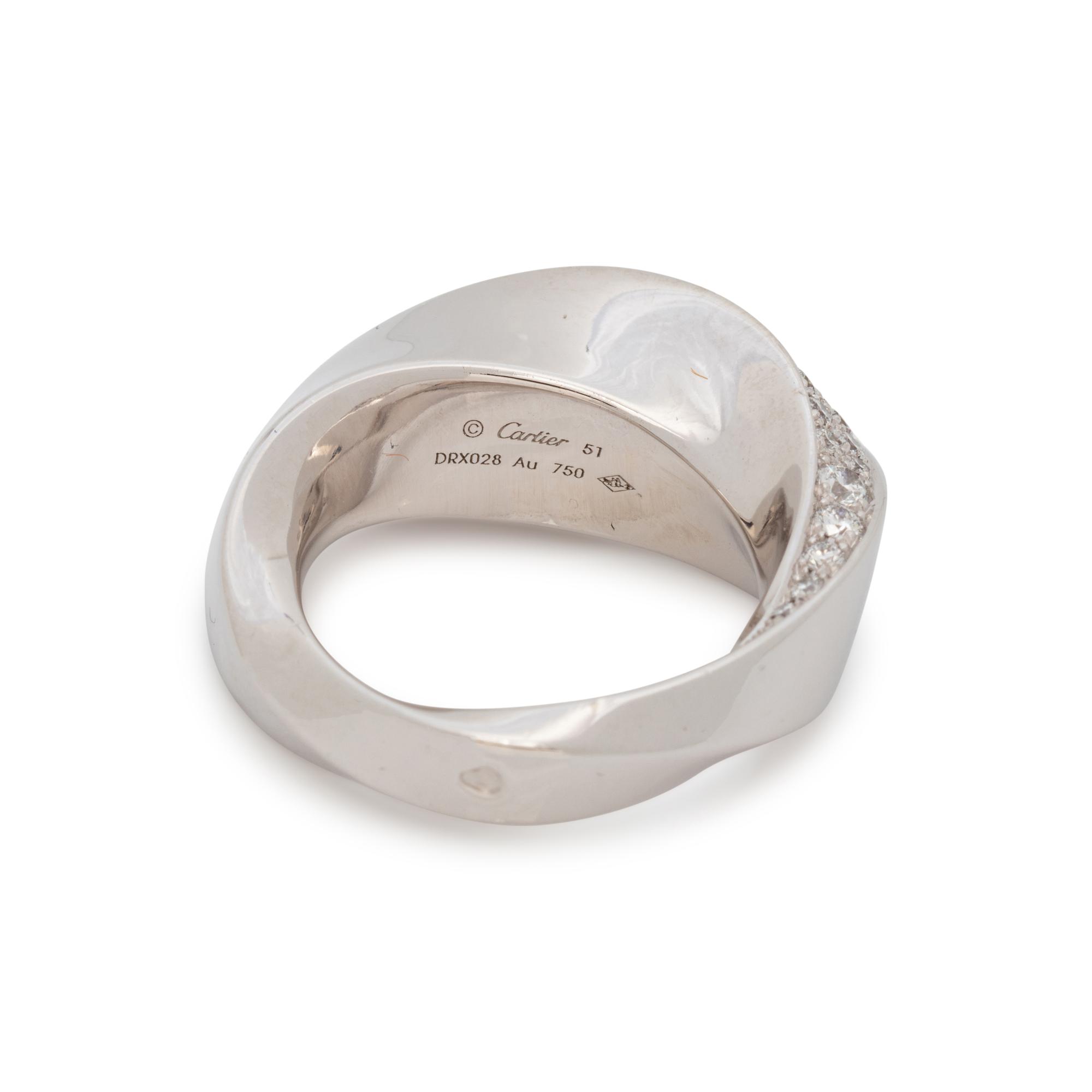 CARTIER, WHITE GOLD AND DIAMOND RING