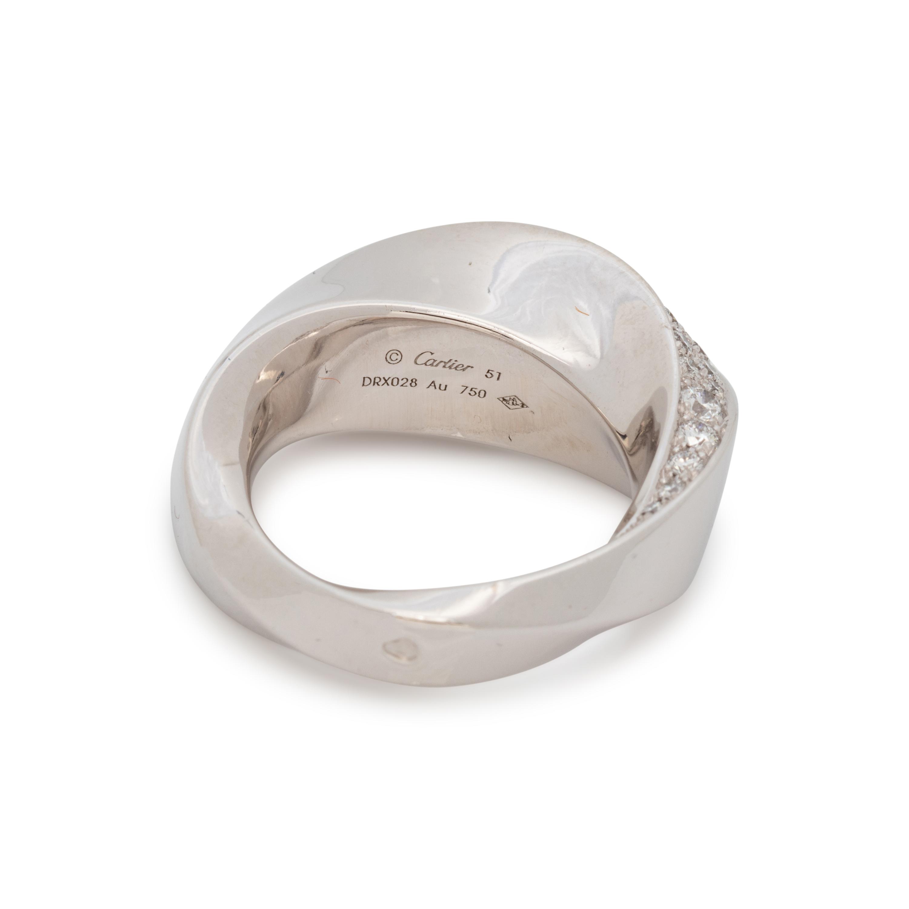 CARTIER, WHITE GOLD AND DIAMOND RING