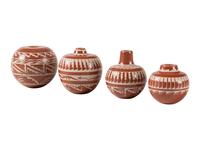 Miniature White-on-Red Pottery