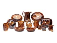 Thirteen Rockingham Glazed Table Articles