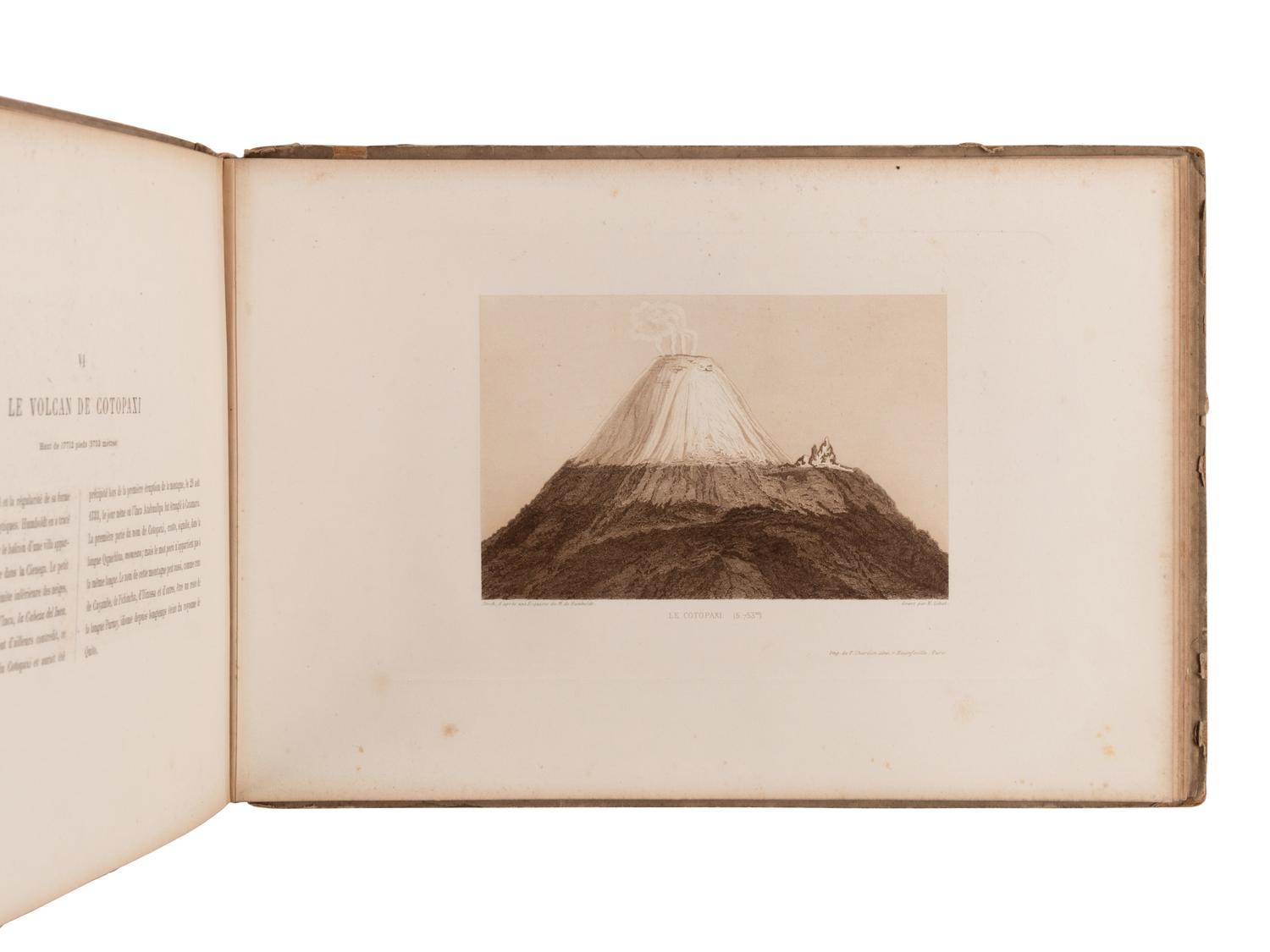 [NATURAL HISTORY]. HUMBOLDT, Friedrich Heinrich Alexander (1769-1859). Volcans des Cordilleres de Quito et du Mexique. Paris: Theodore Morgand, 1864.