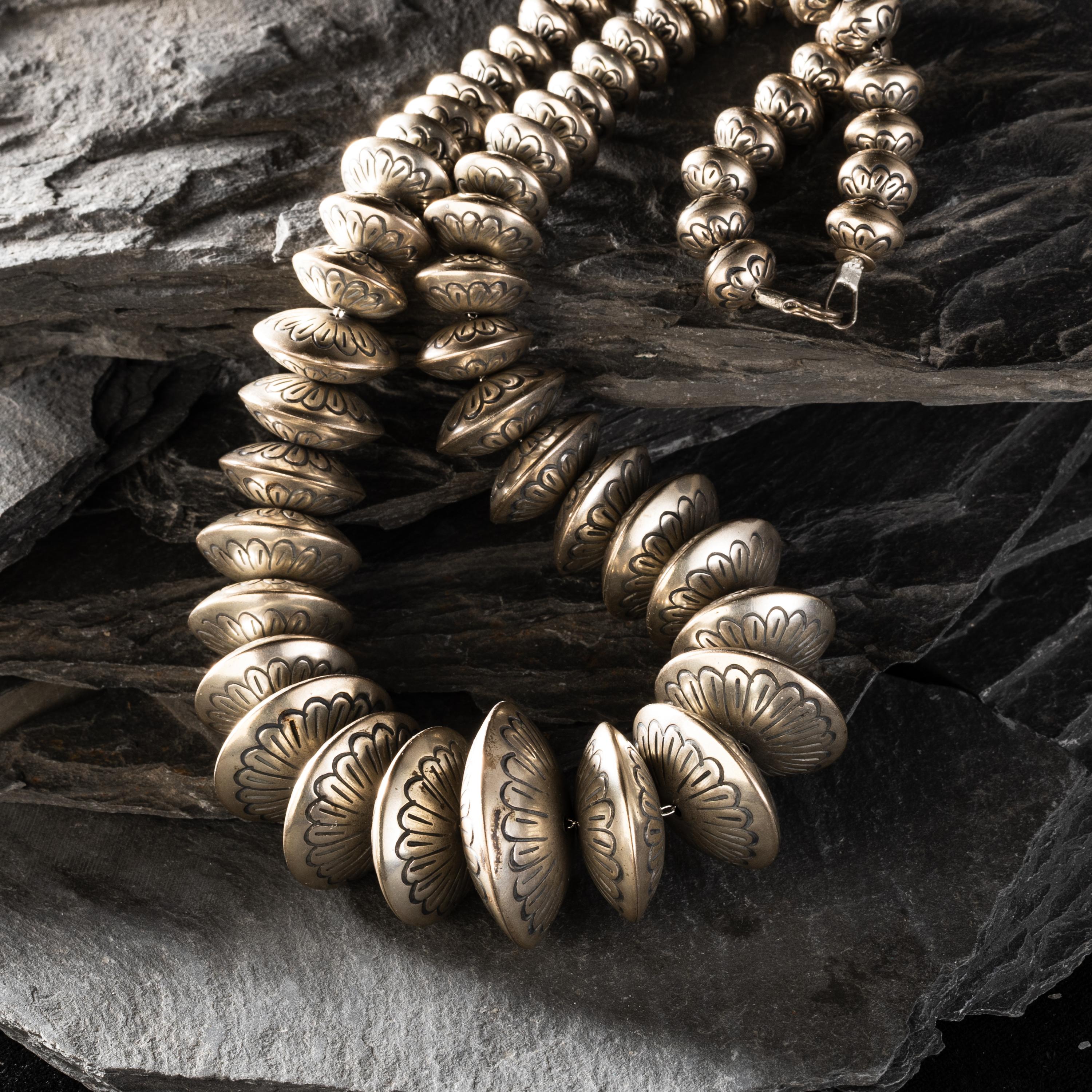 Navajo Silver Pearl Necklace