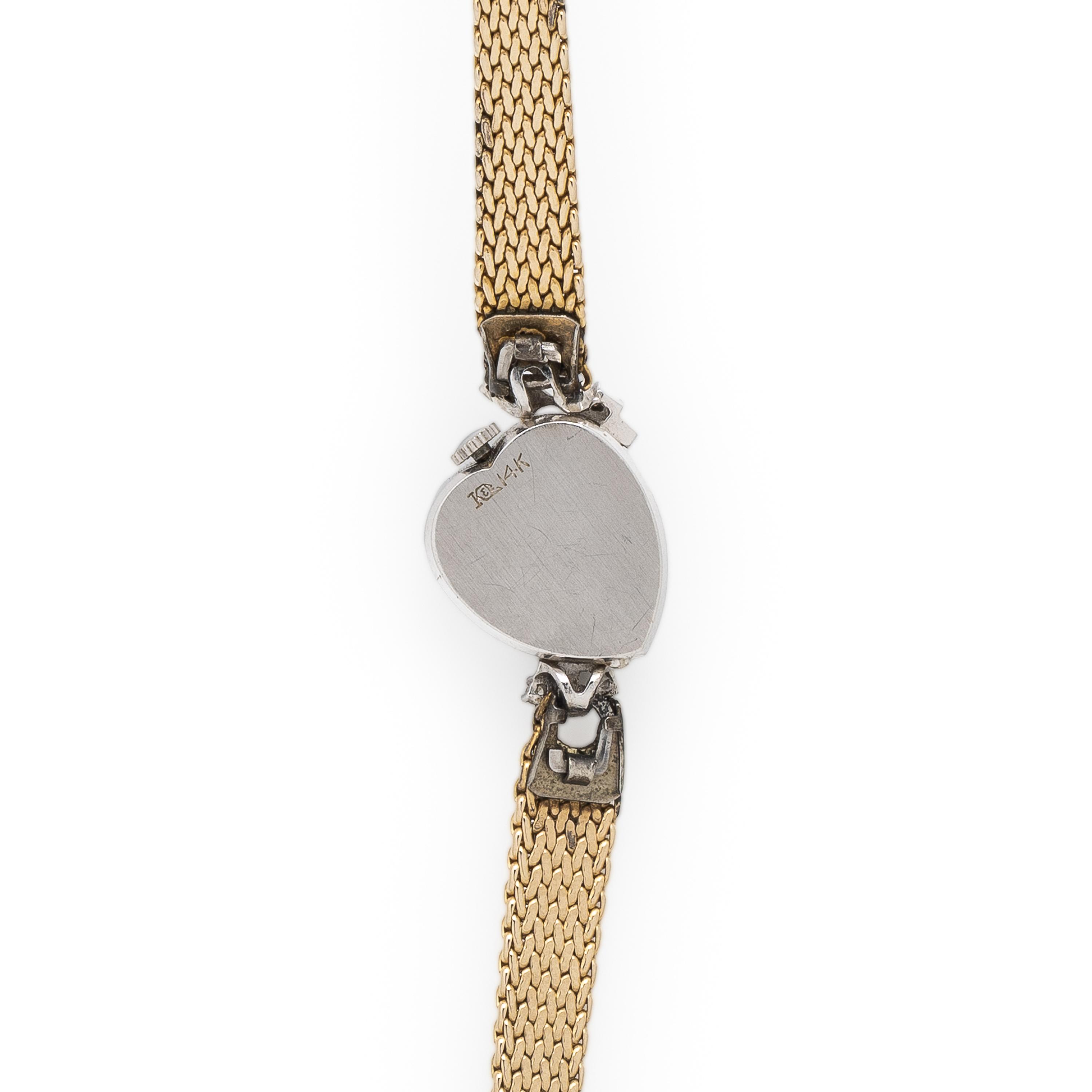 Longines, Bicolor Gold and Diamond Heart Watch