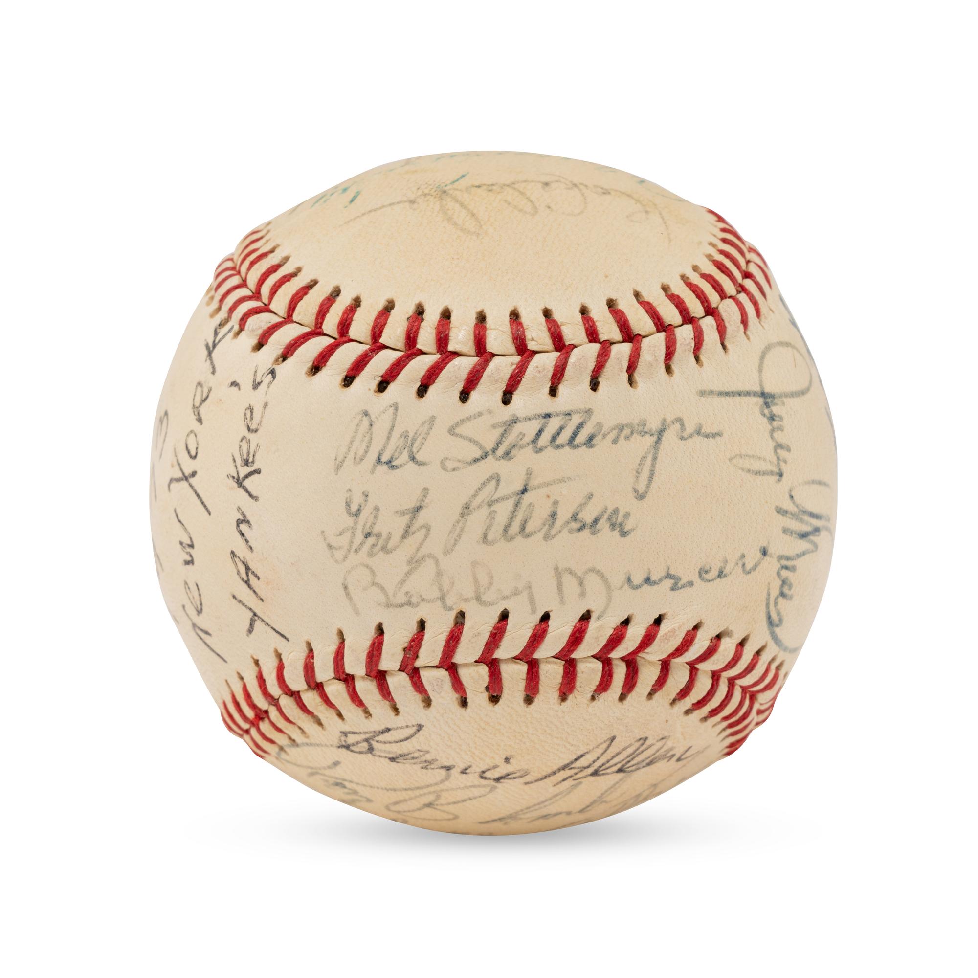 A 1973 New York Yankees Team Signed Autograph Baseball (Beckett Authentication Services Letter of Authenticity)