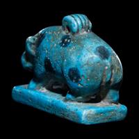An Egyptian Faience Hippopotamus